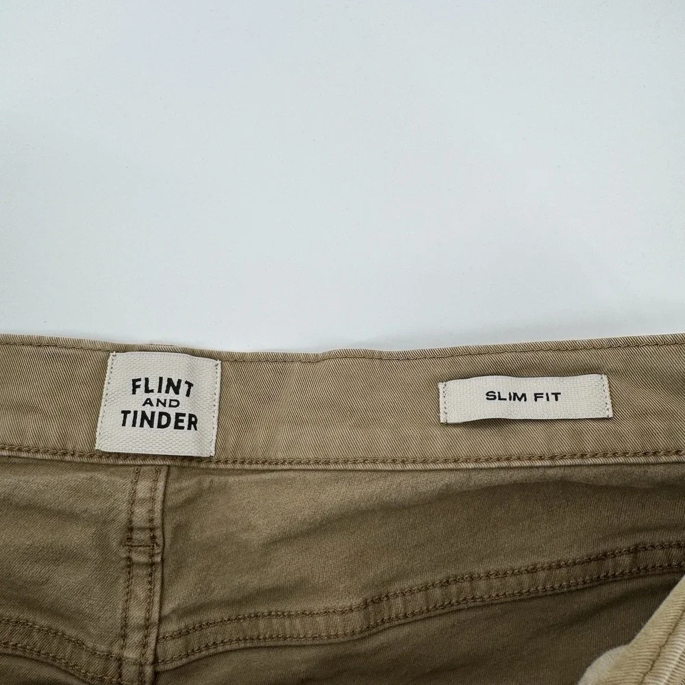2‎ Pack Flint Tinder Chino Pants Mens Sz 34x30 Slim Fit Beige And Gray Huckberry